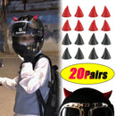20 Paar E-Bike-Helm-Saugnapf-Dekoration Motorradhelme männliche und weibliche Modelle Teufelshorn-Dekoration