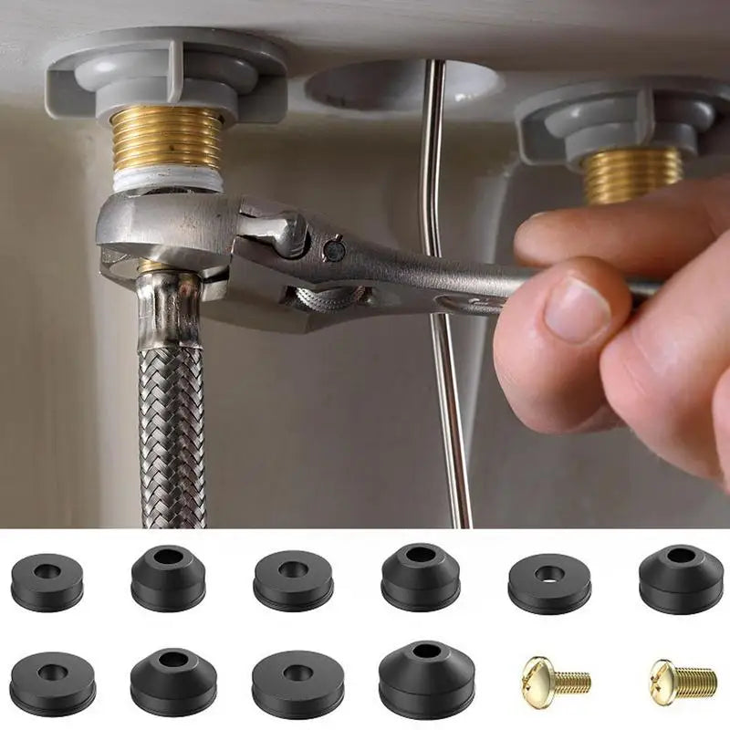 58 Pcs Faucet Washers Kit Flat Beveled Rubber Plumbing Faucet Seal Washer Rubber O-ring for Kitchen Tap or Bathroom Sink Leak