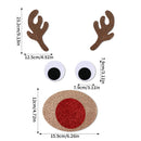 Christmas Door Window Stickers DIY Felt Cloth Elk Snowman Santa Claus Wall Sticker Noel Christmas Decoration Happy New Year 2025