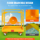 SucceBuy 1200lbs Forklift Safety Cage Folding Security Platform with Lockable Swivel Wheels Holds 1 to 2 Adults for Aerial Work