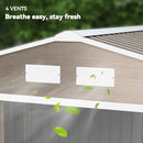 The Aegis Shed | 9 x 6 ft Galvanised Steel Garden Storage House with Foundation Kit
