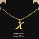 Initial Necklace for Men Women Boys Girls, 18K Gold Plated 26 Letters Pendant Necklace, Personalized Jewelry Father's Day Gifts