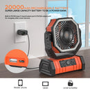 The Bivouac Breeze | 20000mAh Rechargeable Portable Camping Fan with LED Lantern