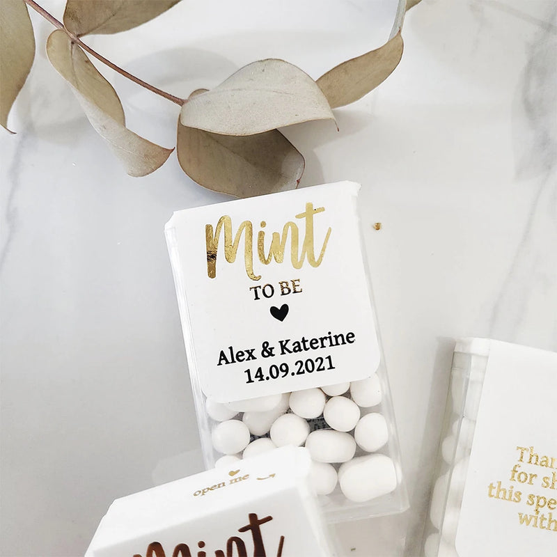 Personalized Mint to be Tic Tac Stickers for Wedding Favors Custom Candy Label Party Gift Idea thank you mints labels for guest