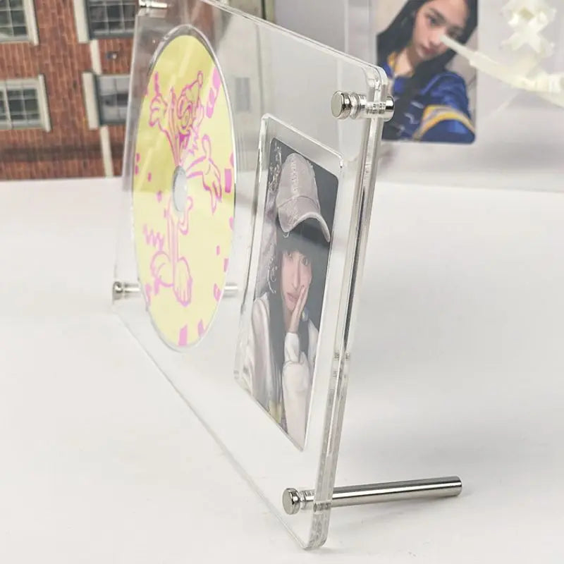 Acrylic Picture Frame Cd Display Ins Idol Photo Frame Picture Poster Holder Desktop Decor Photo Display Stand CD Idol Album