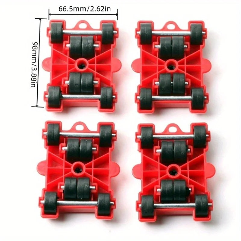 5/14pcs Heavy Duty Furniture Lifter, Furniture Movers Sliders Appliance Roller With 4 Sliders For Heavy Furniture Moving Pad Adj