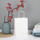 10pcs/lot Kraft Paper Bag with Handles Solid Color Gift Packing Bags for Store Clothes Wedding Christmas Supplies Handbags Kit