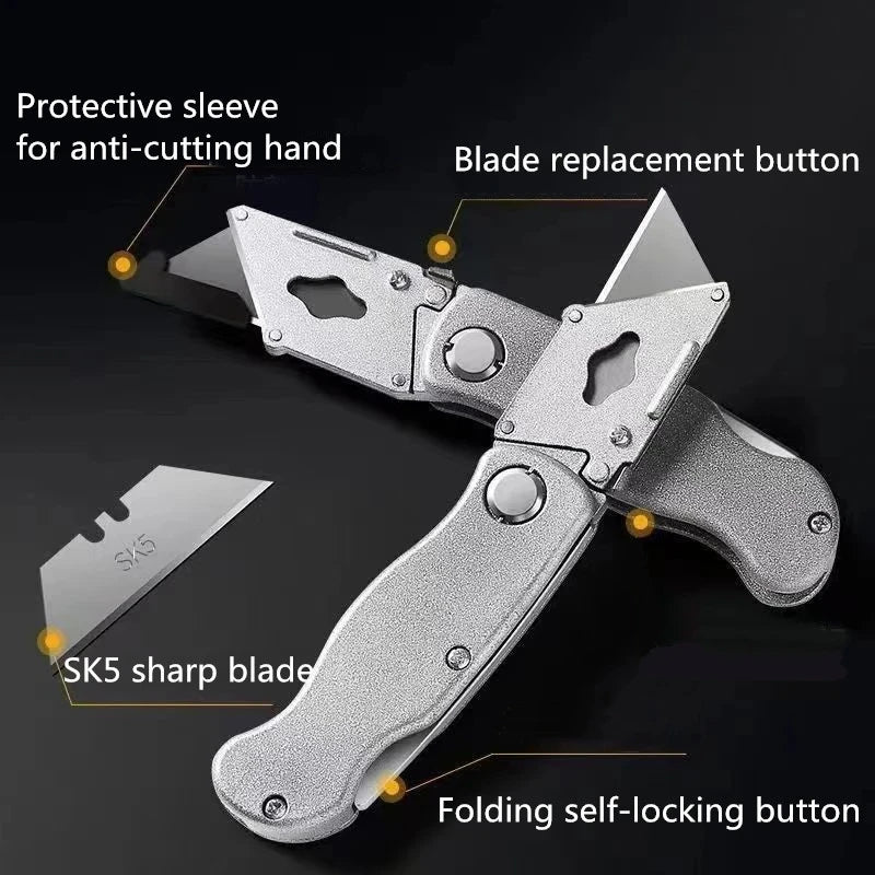 Metal Folding Pocket Knife нож Aluminum Alloy Utility Knives SK5 Blade Heavy Duty Unboxing Cutter Estilete Cuchillo Opener Tools