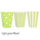 6/12/18 Pcs Mixed Pink Stripe Wave Dot Paper Popcorn Boxes Bag Birthday Pop Corn Candy Sanck Favor Bags Movie Party Tableware