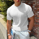 INCERUN Herren T-Shirt, einfarbig, Rundhalsausschnitt, kurze Ärmel, Sommer, Freizeit, Herren-Tops, Fitness, 2023, Streetwear, Mode, Camisetas S-5XL
