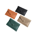 Custom Letters Soft Leather High-end Ultra-thin INS Style Mini Envelope Card Holder Wallet Simple ID Wallet Coin Purse