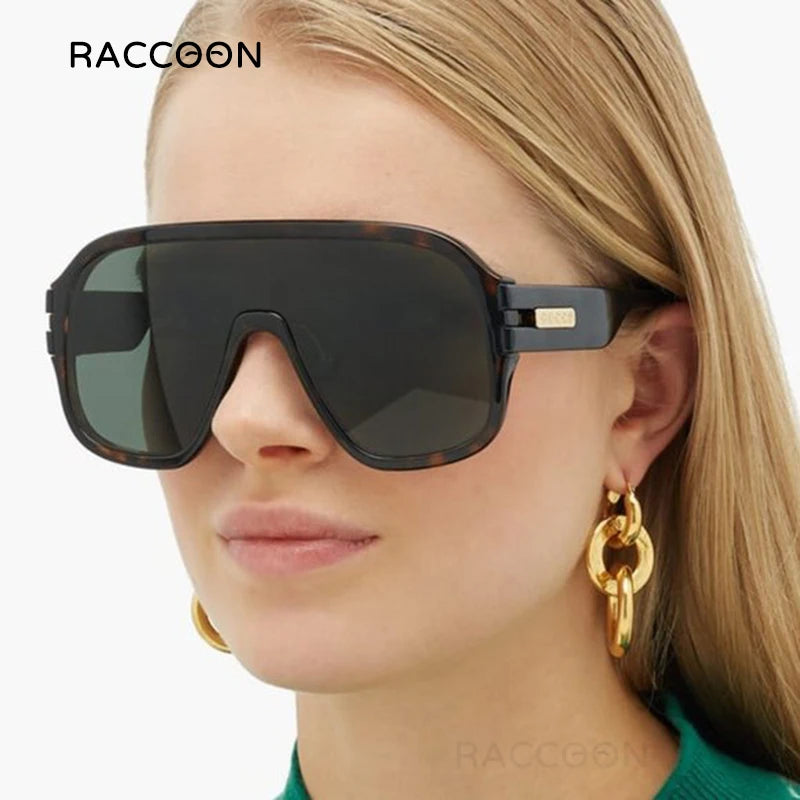Vintage Oversized Square Sunglasses Men Luxury Brand Designer Sun Glasses Fashion Women Classic Big Frame Driving Uv400 Eyewear