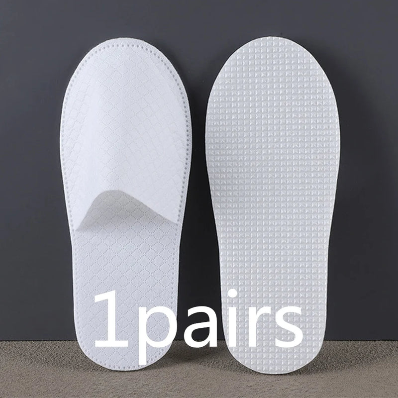10 Pairs Lot Hotel Slippers Men Womens Top Quality Velvet Travel Disposable Cotton Home Hospitality Shoes Cheap SPA Guest Slides