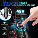 DEPUSHENG DX12 Professional Audio Mixer 12 Channel Studio Audio Console USB MP3 Input 48v Phantom Power DJ Console