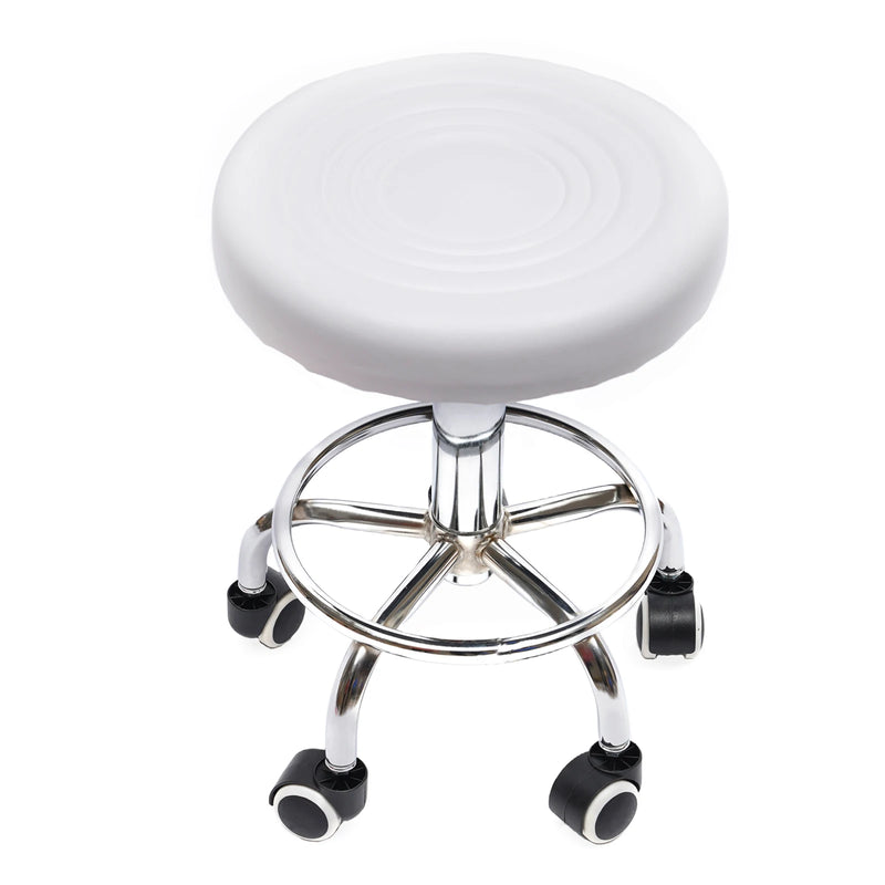 Adjustable Salon Chair with 360° Swivel Wheels 44-57cm Height Adjustable Hydraulic Rolling Rotating Stool for Home/Office/Bar