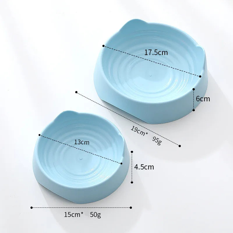 Pet Dog Cat Food Bowl Cat Water Feeding Bowl Durable Plastic Standing Ear Threaded Pet Bowl Feeder Pets Dogs Cats Accessories