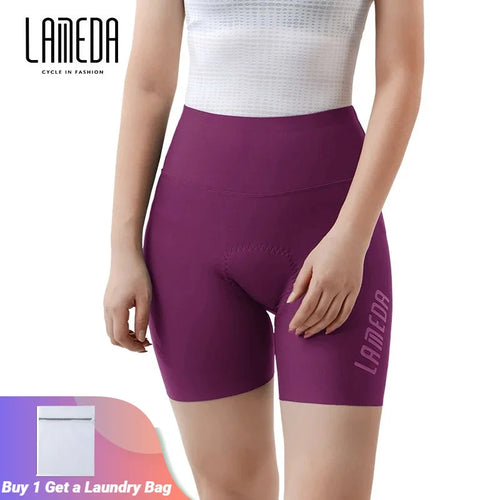 LAMEDA Radhose für Damen, Sommer, atmungsaktiv, mit 4D-Sitzpolster, schnell trocknend, Radsportbekleidung