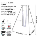 SucceBuy Aerial-Yoga-Gestell & Hängematte 2,95 m Professioneller Yoga-Schaukelständer mit 6,03 m Luftseide Max. 250 kg Indoor Aerial Rig