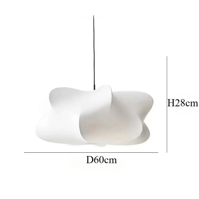 Wabi Sabi Living Room Ceiling Lamp Shop Bar Parlor Pendant Lights Silk Hanging Chandelier Home Decorations Lustre E27 (No Bulb))