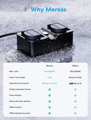 Meross Matter EU Outdoor Waterproof Socket WiFi Wireless Expansion Rain Plug Cover with Power Monitor IP44 16A