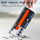 For Samsung Z Fold 5 Wallet Wristband Transparent Case for Samsung Galaxy Z Fold 5 fold 5 Pen Card Holder Bracket Stand Cover