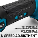 Gisam 20000OPM Cordless Quickrelease Oscillating Tool Multifunction Trimmer Power Tool Anti-Vibration for makita 18V battery Pin