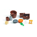 City Food Hamburger Fries Accessories Friends MOC Building Blocks Drinks Fruit Vegetable Bread Fish Bottle Parts MOC Brick Leduo