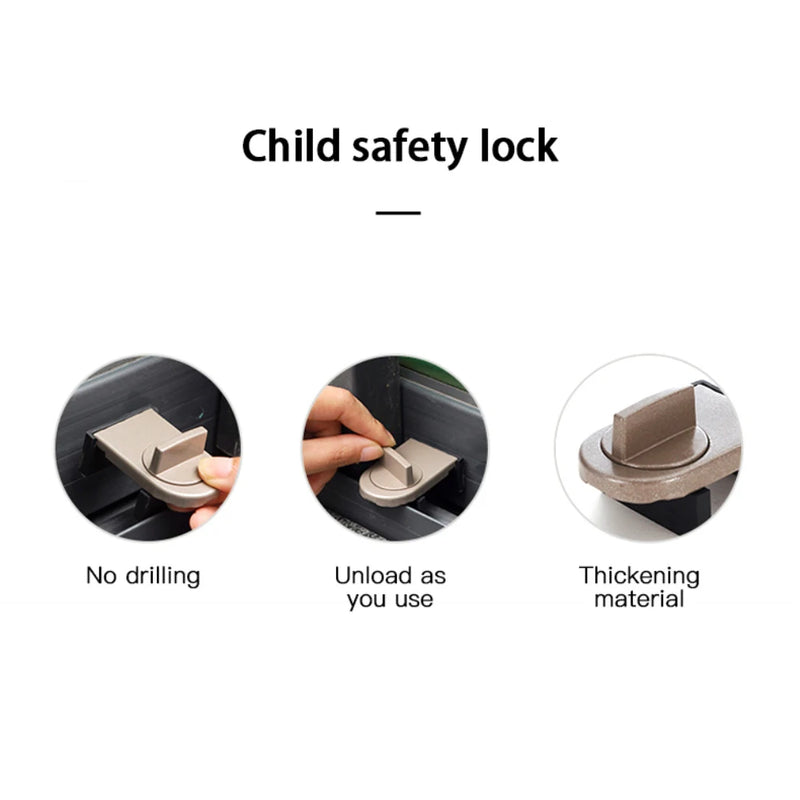 1~10PCS Aluminum Alloy Sliding Door And Window Safety Lock Adjustable Security Door Locks Anti-theft Protection Lock Home Safety