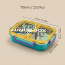 Microwavable 304 Stainless Steel Lunch Box 2/3 Compartment Bento Box Leakproof Food Storage Containers Adults Kids School
