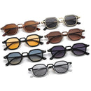 UV400 Protection Small Square Sunglasses Retro Metal Frame Y2K Driving Sun Glasses Punk Shades for Women & Men