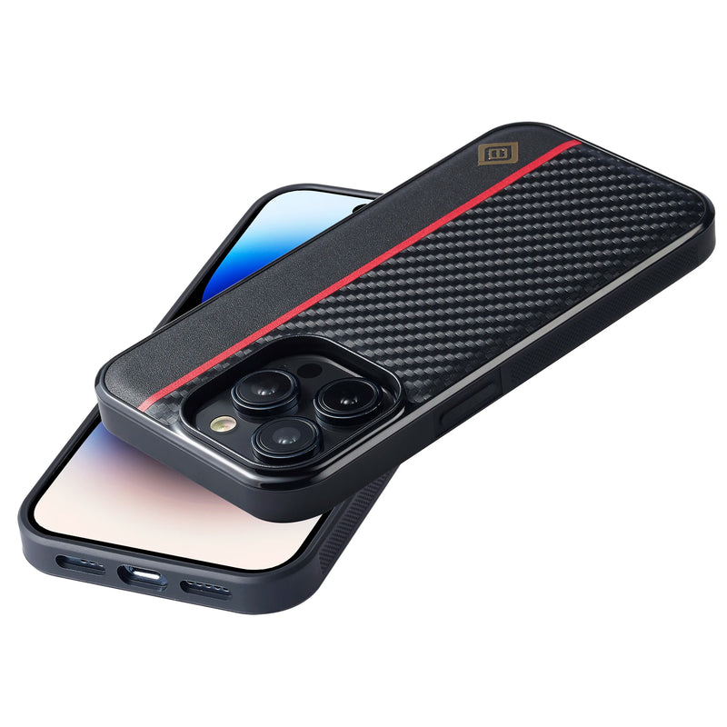 Carbon Fiber PU Leather Case For iPhone 14 15 Pro Max 13 11 12 XR XS X 8 7 Plus SE Mini Protection Antiski Business Phone Cover