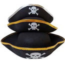 Totenkopf-Druck Kinder/Erwachsene Piratenhut Cosplay Kostüm Mütze Halloween Maskerade Party Auftritt Piratenkapitänsmütze Requisiten