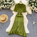 The Serene | Slim Knit Mermaid Sundress with Button Detail