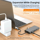 USB C HUB Typ C auf RJ45 4K 30Hz HDMI VGA Adapter SD TF USB 3.0 2.0 Docking PD 87W USB C Splitter für MacBook Pro Air