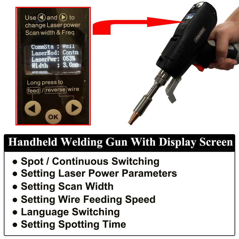 US STOCK Handheld 1500W Laser Welding Machine 4 IN 1 Fiber Laser Welding Machine RECI Laser for Metal Welding Cleaning Cutting