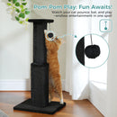 The Tall Timber | 81cm Natural Sisal Cat Scratching Post with Removable Toy