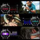 2026 GPS Smartwatch for Men 1.7 HD Screen Military Smart Watch Flashlight IP68 Waterproof 100 Sport Modes 720mAh Large Battery