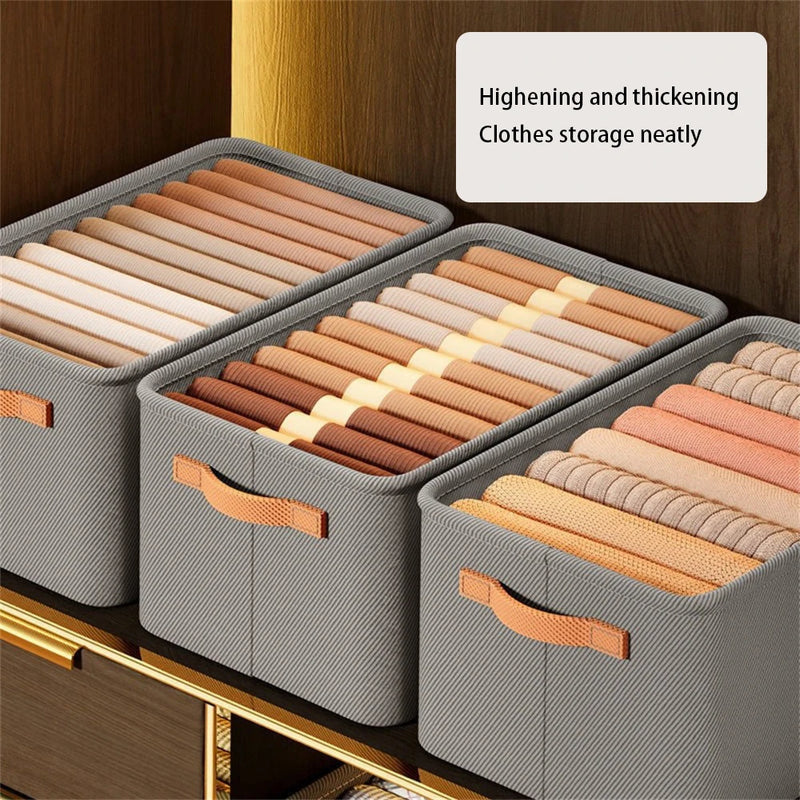 Clothes Storage Basket Thickened Steel Frame Storage Box Sundry Clothes Jean Pant Sweater Storage Bag Cabinets Drawers Organizer