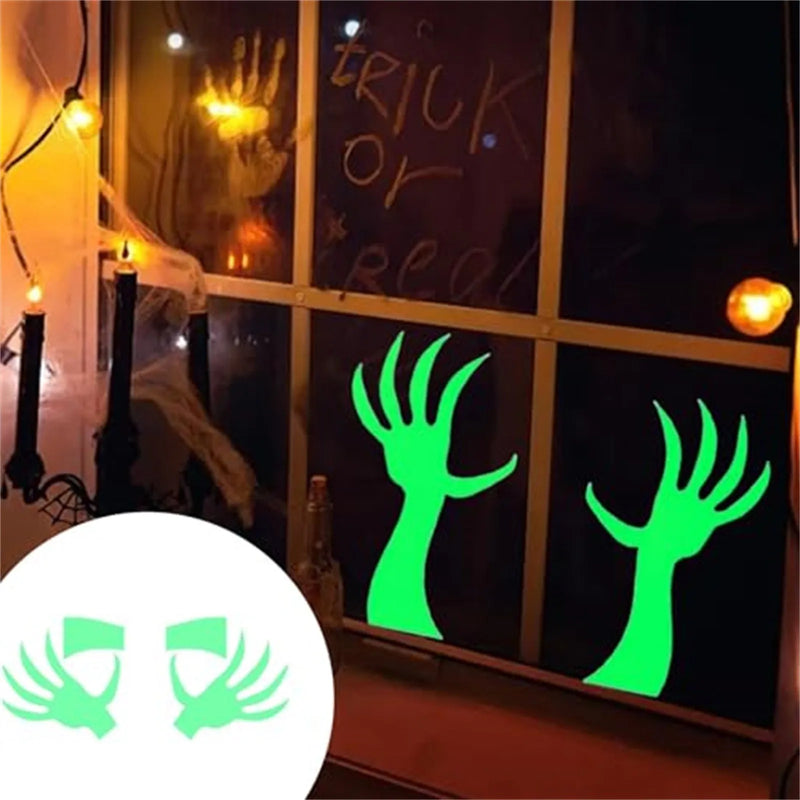 Halloween Luminous Wall Decals Glowing In The Dark Eyes Window Sticker For Halloween Decoration For Home Party Supplies