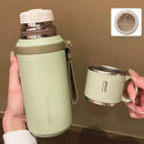 The Emberline | Double-Wall Vacuum Thermos Flask with Tea Strainer, 600/800ml