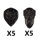 Medieval MOC Weapon Figure Accessories Building Blocks Soldiers Sword Shield Bow Arrow Trident Hammer Axe Spear Brick Kid Toy