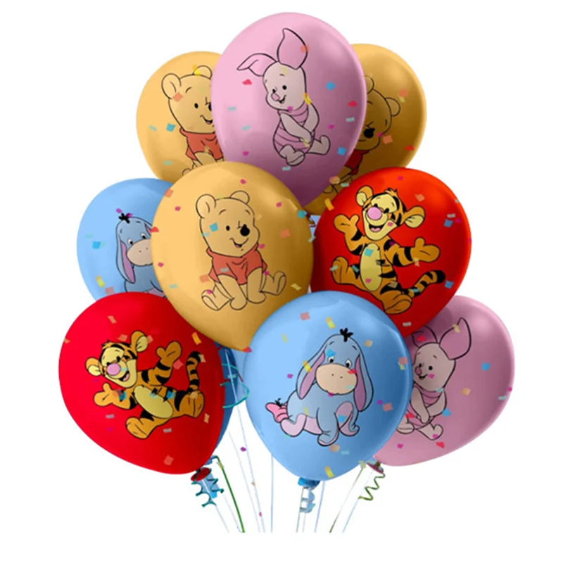10/30pcs 12Inch Disney Winnie the Pooh Latex Balloon Party Supplies Bear Party Balloons for Baby Shower Birthday Party Decor
