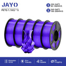 JAYO petg 3d printer filaments PETG 5Rolls 1.75mm Mixed Color Bubble Free FDM 3D Printer Material for 3d pen refill 1.1kg/1rolls