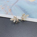 Fashion Cute Flower Wings Elf Stud Earring For Women Girls Design Zircon Fairy Exquisite Earring Jewelry