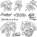 Mangocraft Merry Christmas Magnolia Flowers Clear Stamps DIY Scrapbooking Supplies Silicone Stamp For Card Making Paper Albums