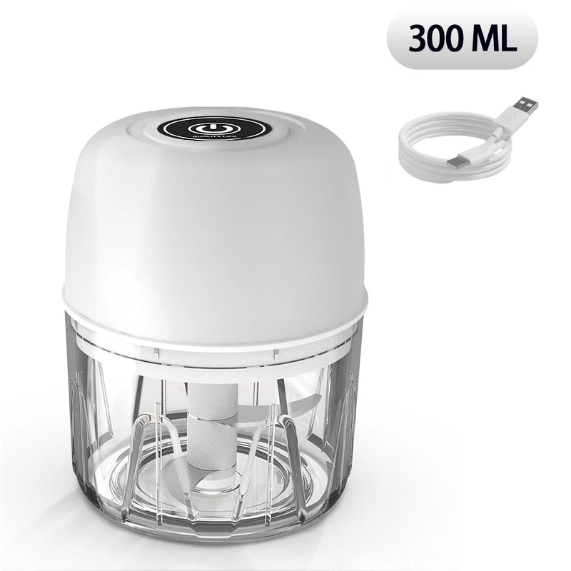 Electric Garlic Chopper Mini Portable Electric Vegetable Garlic Onion Chopper Multifunctional Wireless Electric Food Chopper