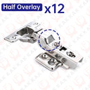KAK 8 Pieces Stainless Steel Cabinet Hinges Soft Closing Hydraulic Door Hinge Damper Buffer Kitchen Cabinet Furniture Hardware