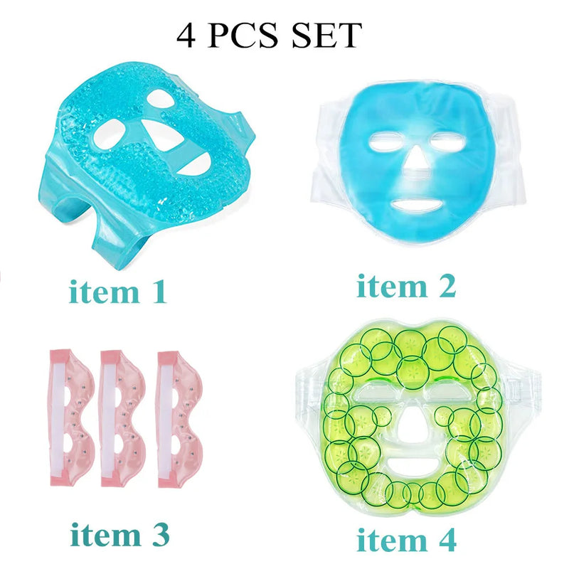 Dropshipping Ice Gel Eye Face Mask Hot Cold Therapy Sleep Mask for Headache,Dark Circles,Facial Treatment Skin Care Tool