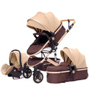 Baby Stroller 3 in 1 Easy Folding Multifunctional Stroller Travel Portable Baby Carriage Safety Seat EU Standard Free Shipping