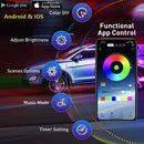 6 in 1 RGB LED Atmosphere Car Light Interior Ambient Light Fiber Optic Strips Light by App Control DIY Music 8M Fiber Optic Band